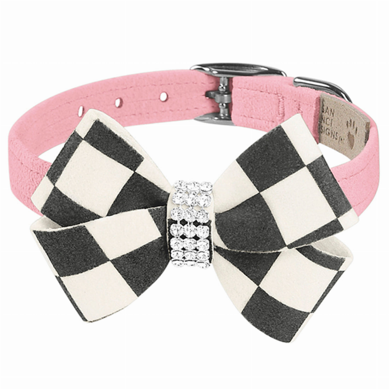 Susan Lanci Designs Windsor Check Nouveau Bow Collar