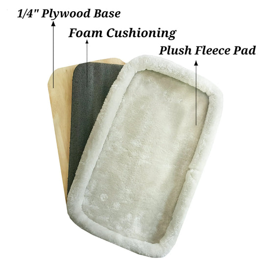 Copper Series Plush Replacement Faux Fleece Pad with Plywood Base