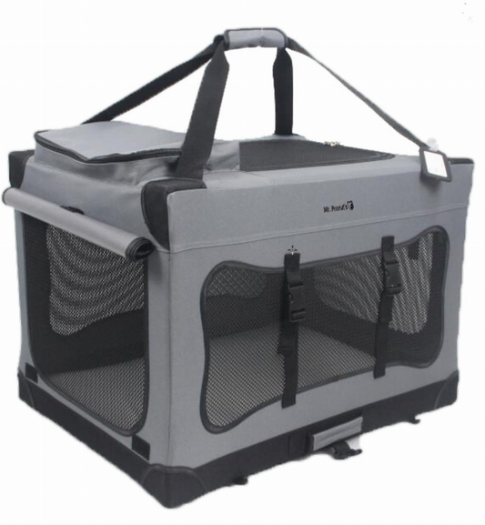 Mr. Peanut's Soft Sided Portable Pet Crate with Lightweight Aluminum Frame