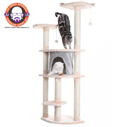 Armarkat 64" Real Wood Cat Tree W Sractch Sisal Post