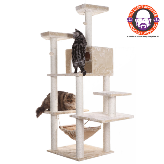 Armarkat Real Wood 72" Beige Cat Tree SratchIng Post A7202