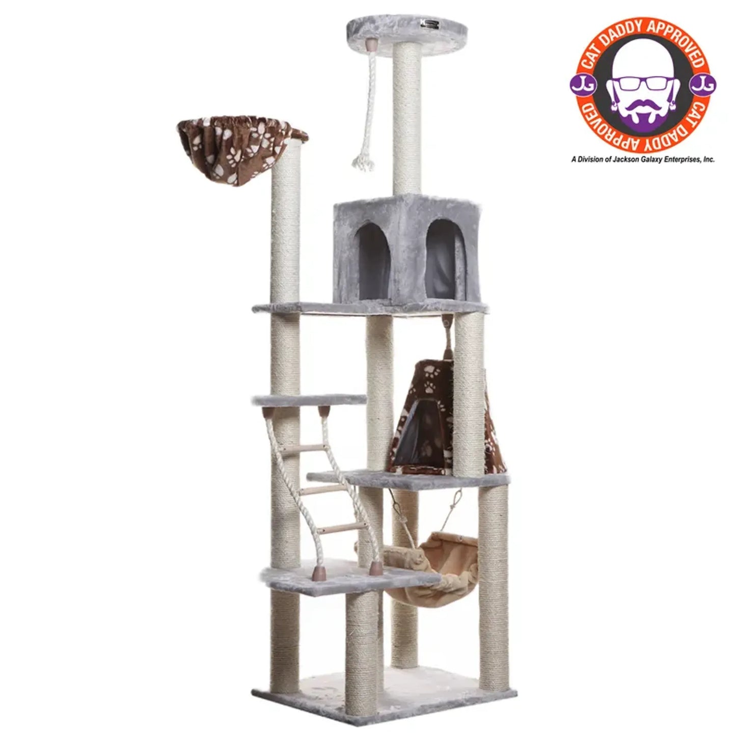 Real Wood Cat Climber Play House With Playhouse, Basket