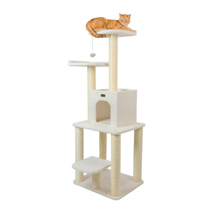 Real Wood B6203 Classic Cat Tree Five Levels Cat Condo