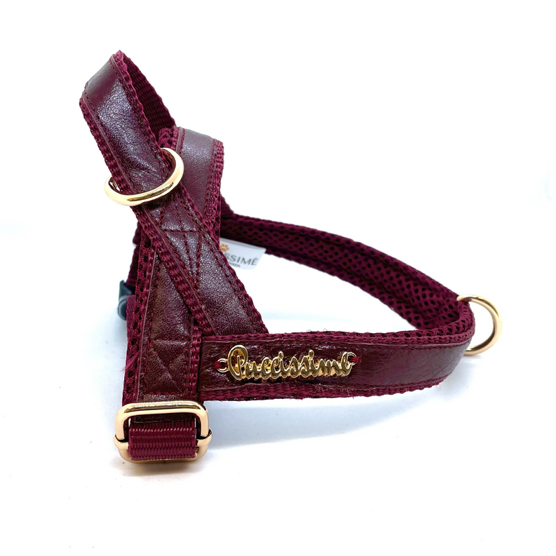 One-Click "Red Wine" Dog Harness
